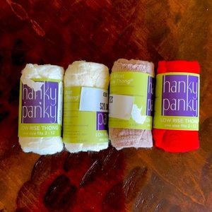 4 Pair of Hanky Panky Low Rise Thongs